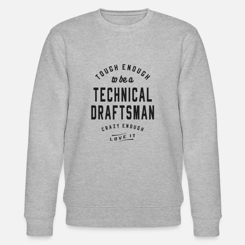 Tough & Crazy - Dessinateur technique - Sweat bio CHANGER Stanley/Stella Unisexe - gris chiné