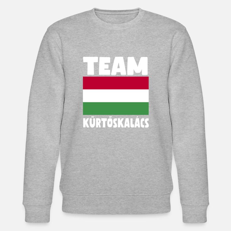 Team Kürtőskalács - Stanley/Stella Unisex Bio-Sweatshirt CHANGER  - Grau meliert