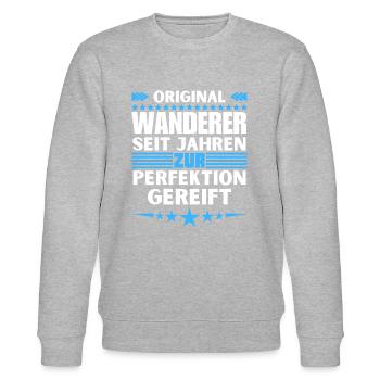 Zur Perfektion gereifter Wanderer - Stanley/Stella Unisex Bio-Sweatshirt CHANGER  - Grau meliert - Vorne - Nik (191cm) & Marisol (170cm)