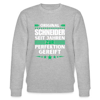 Tailors matured to perfection - Stanley/Stella CHANGER Unisex Organic Sweatshirt - heather grey - Front - Nik (191cm) & Marisol (170cm)