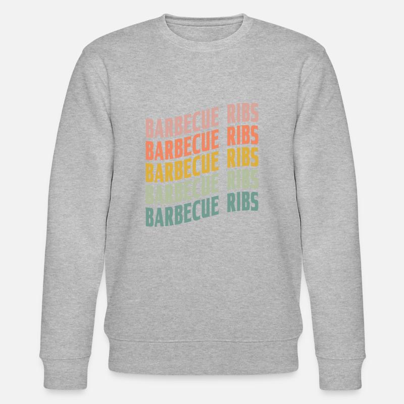 Barbecue Rippchen Schrift - Stanley/Stella Unisex Bio-Sweatshirt CHANGER  - Grau meliert