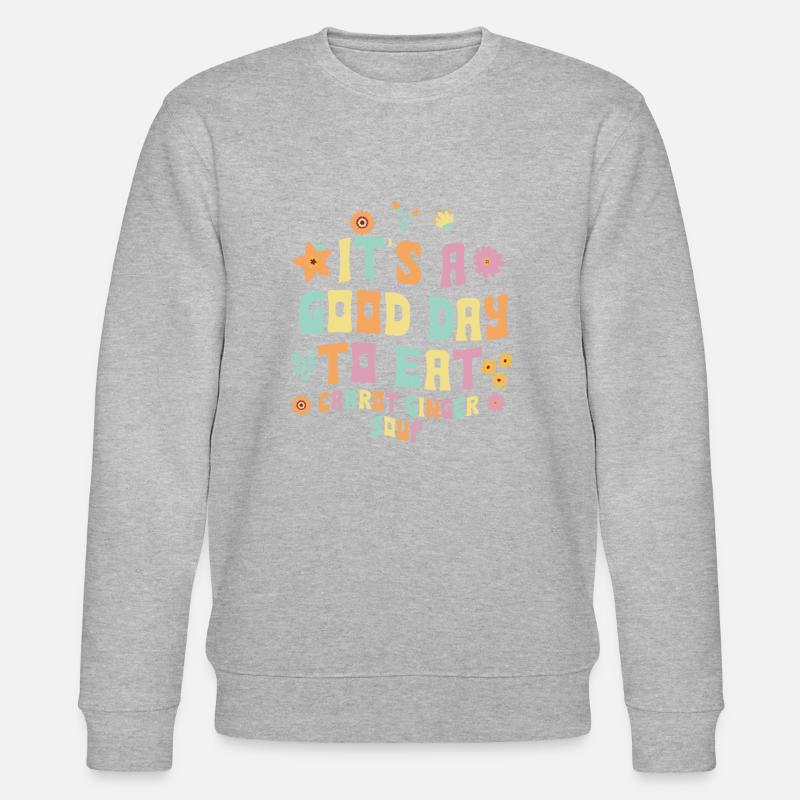 Karotten-Ingwer-Suppe Geschenkidee - Stanley/Stella Unisex Bio-Sweatshirt CHANGER  - Grau meliert
