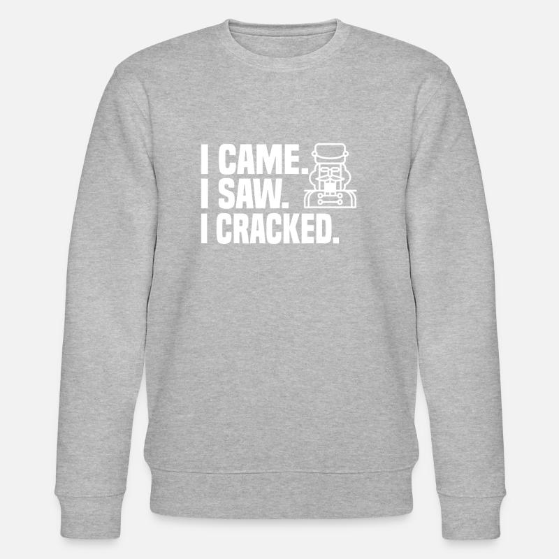 Funny Nutcracker Gift - Stanley/Stella CHANGER Unisex Organic Sweatshirt - heather grey