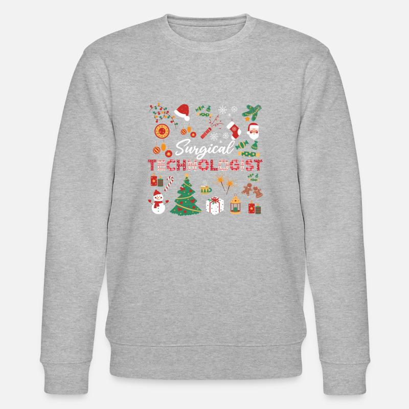 Surgical-Technical Assistant Christmas - Stanley/Stella CHANGER Unisex Organic Sweatshirt - heather grey