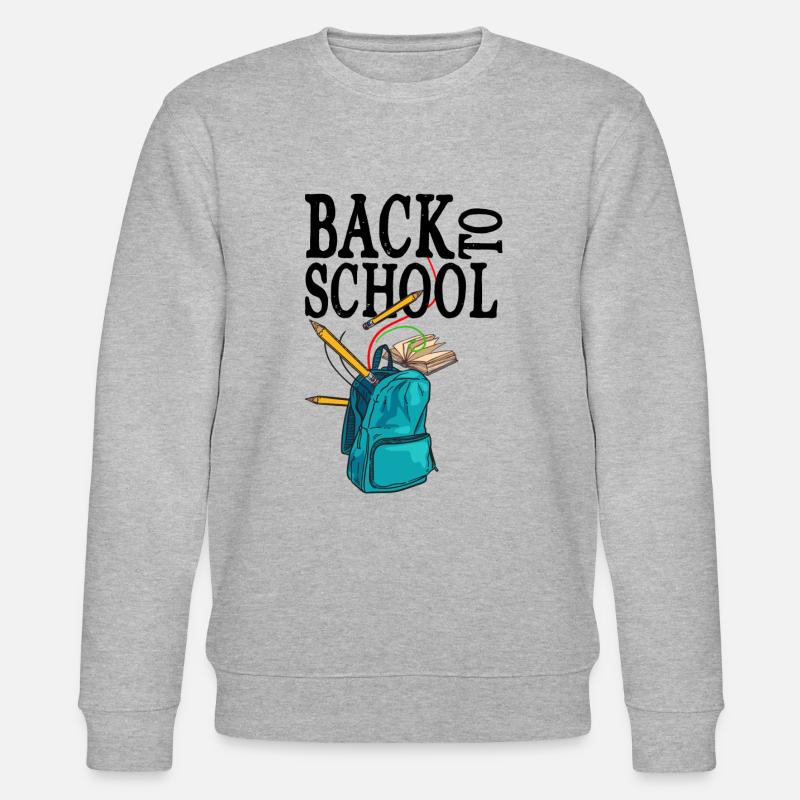 Zurück zur Schule - Stanley/Stella Unisex Bio-Sweatshirt CHANGER  - Grau meliert