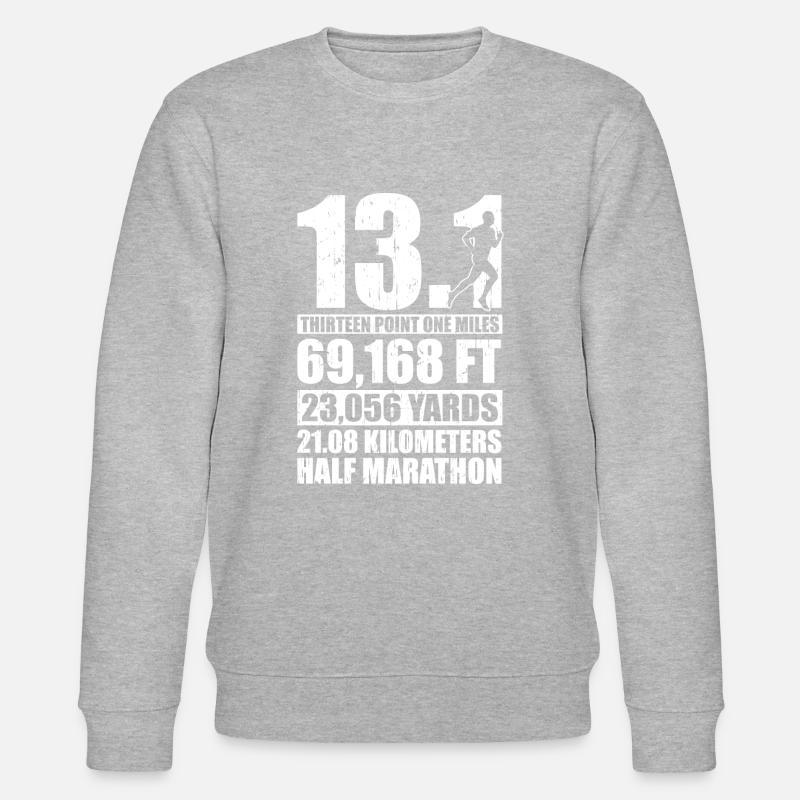 Semi-marathon 21 km - Sweat bio CHANGER Stanley/Stella Unisexe - gris chiné