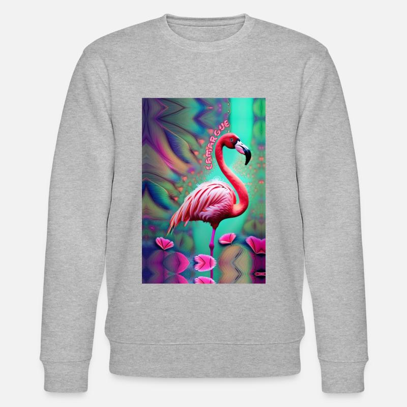FLAMINGO-PASTELLPASTELLE - Stanley/Stella Unisex Bio-Sweatshirt CHANGER - Grau meliert