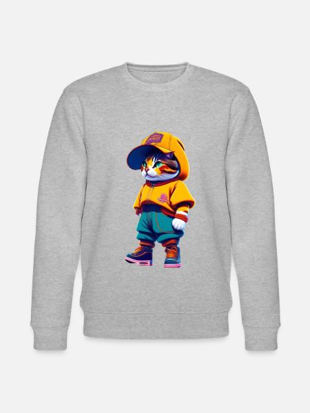 Cat lovers funny t-shirt - Stanley/Stella CHANGER Unisex Organic Sweatshirt - heather grey