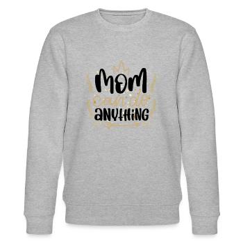 Mom Can Do Anything Muttertag Mama kann alles - Stanley/Stella Unisex Bio-Sweatshirt CHANGER  - Grau meliert - Vorne - Nik (191cm) & Marisol (170cm)