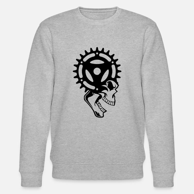Crâne vélo VTT VTT - Sweat bio CHANGER Stanley/Stella Unisexe - gris chiné