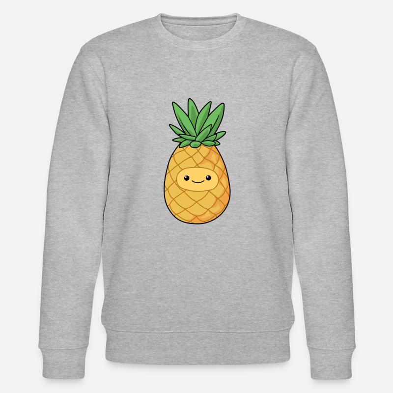 Comic Ananas Pineapple - Stanley/Stella Unisex Bio-Sweatshirt CHANGER  - Grau meliert