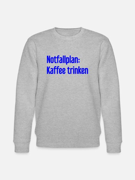 Kaffee-Notfallplan - Stanley/Stella Unisex Bio-Sweatshirt CHANGER - Grau meliert