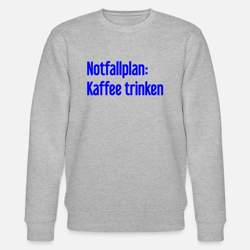 Kaffee-Notfallplan - Stanley/Stella Unisex Bio-Sweatshirt CHANGER  - Grau meliert