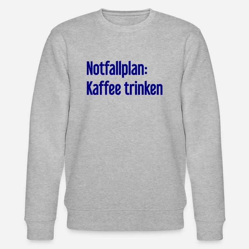 Kaffee-Notfallplan - Stanley/Stella Unisex Bio-Sweatshirt CHANGER  - Grau meliert