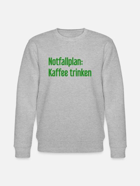 Kaffee-Notfallplan - Stanley/Stella Unisex Bio-Sweatshirt CHANGER - Grau meliert
