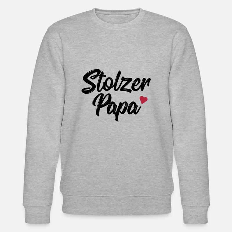 Stolzer Papa - Stanley/Stella Unisex Bio-Sweatshirt CHANGER  - Grau meliert