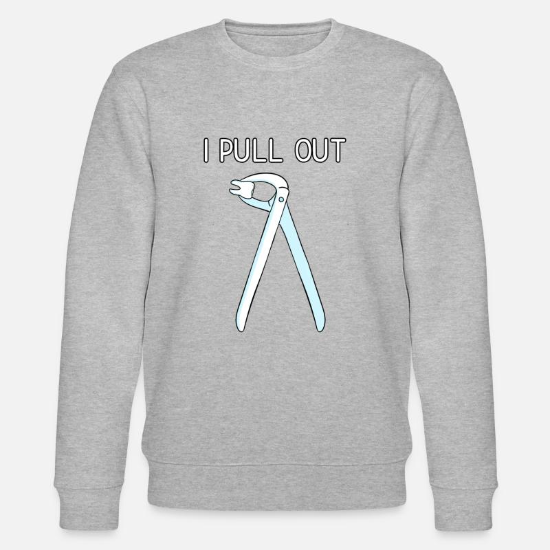I Pull Out - Stanley/Stella Unisex Bio-Sweatshirt CHANGER  - Grau meliert