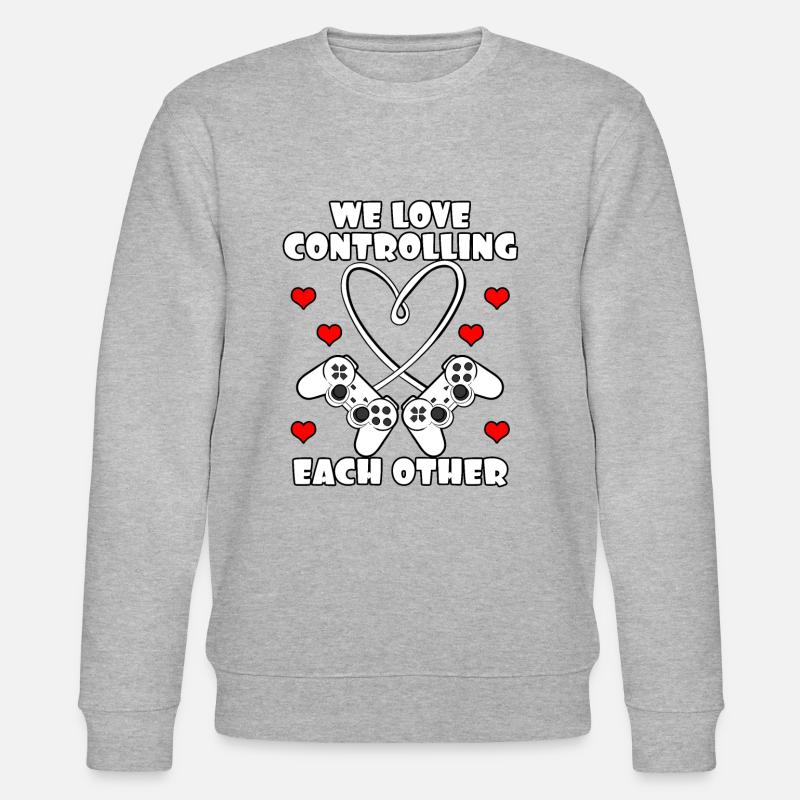 We Love Controlling Each Other - Stanley/Stella Unisex Bio-Sweatshirt CHANGER  - Grau meliert