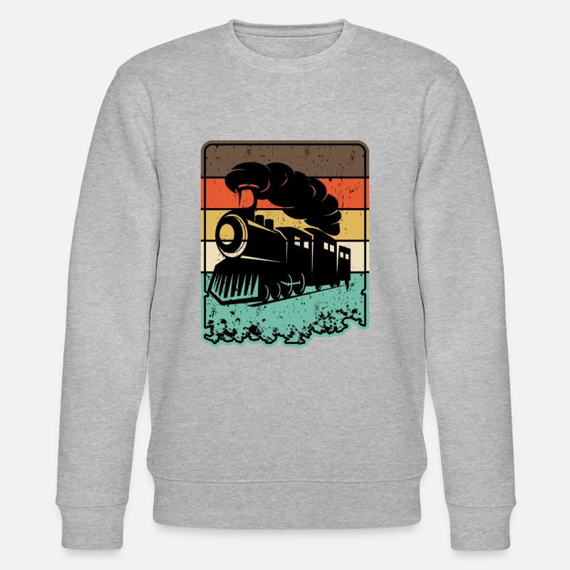 Train rétro - Sweat bio CHANGER Stanley/Stella Unisexe - gris chiné
