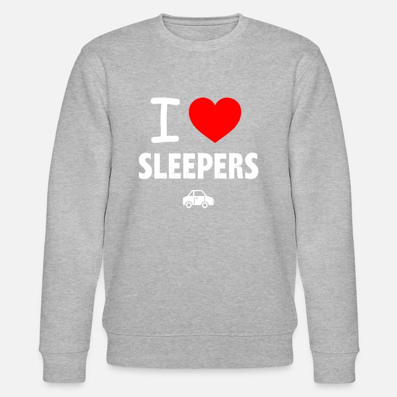 Ich liebe Schläfer - Stanley/Stella Unisex Bio-Sweatshirt CHANGER  - Grau meliert