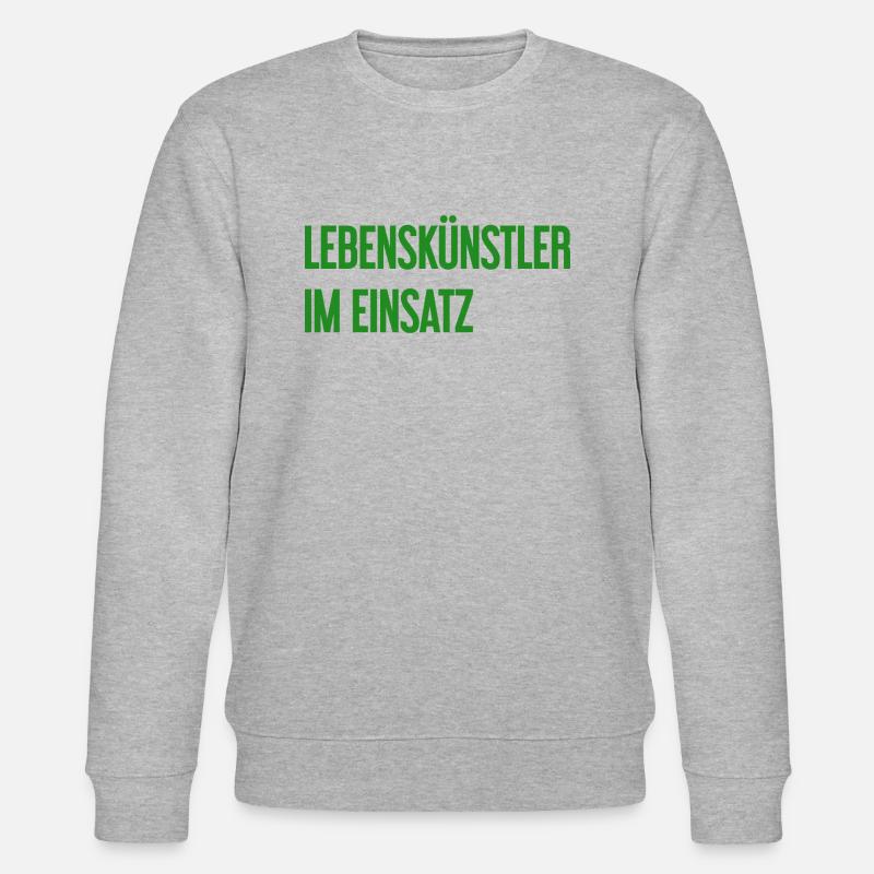 Lebenskünstler im Einsatz - Stanley/Stella Unisex Bio-Sweatshirt CHANGER  - Grau meliert