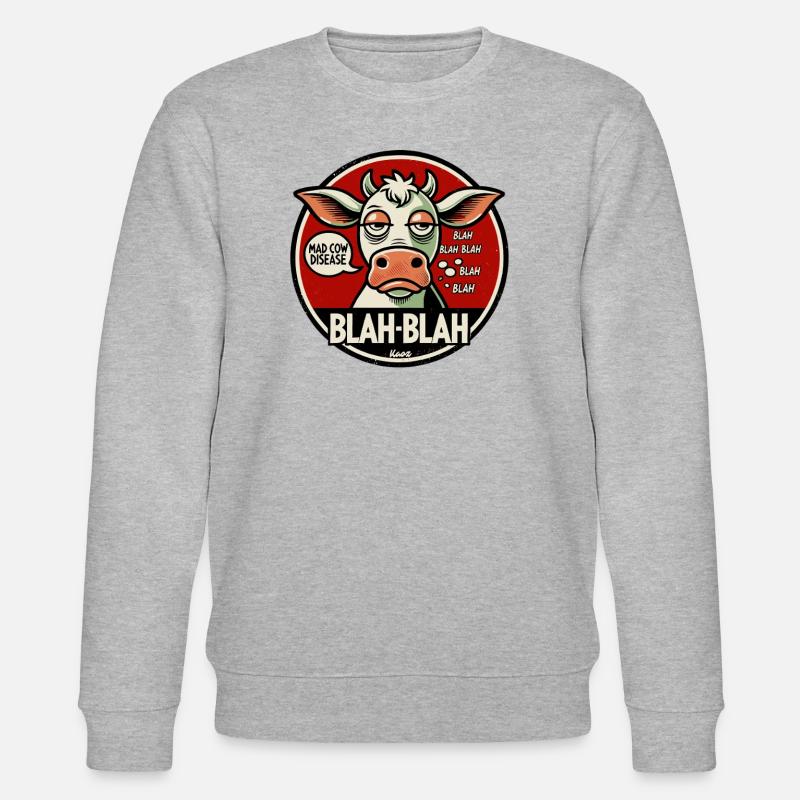 Blah-Blah Kuh - Stanley/Stella Unisex Bio-Sweatshirt CHANGER  - Grau meliert