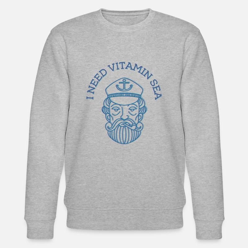 Seemann an Land - Stanley/Stella Unisex Bio-Sweatshirt CHANGER - Grau meliert
