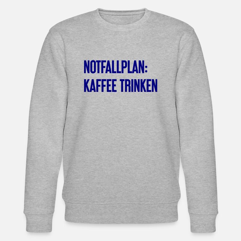 Kaffee-Notfallplan - Stanley/Stella Unisex Bio-Sweatshirt CHANGER  - Grau meliert