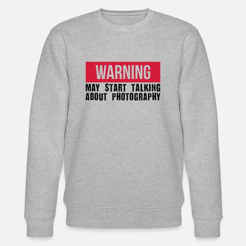 Start talking Photography - camera - Stanley/Stella CHANGER Unisex Organic Sweatshirt - heather grey
