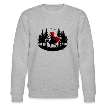 Like Little Red Riding Hood through the forest, watch out for wolves! - Stanley/Stella CHANGER Unisex Organic Sweatshirt - heather grey - Front - Nik (191cm) & Marisol (170cm)