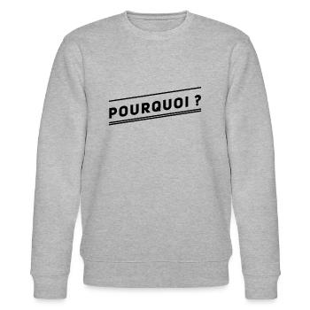 Pourquoi ? - Sweat bio CHANGER Stanley/Stella Unisexe - gris chiné - Devant - Nik (191cm) & Marisol (170cm)
