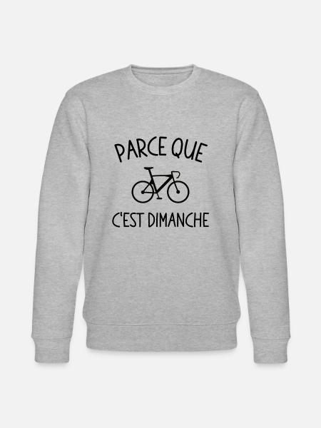 Parce que c'est dimanche sport vélo cyclisme - Sweat bio CHANGER Stanley/Stella Unisexe - gris chiné
