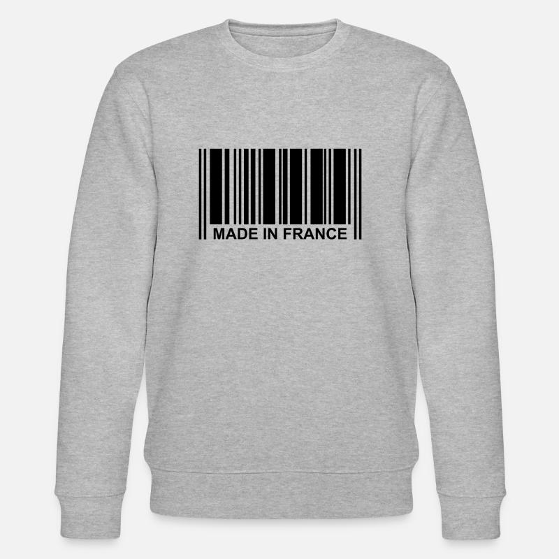 Made in france barcode - Stanley/Stella CHANGER Unisex Organic Sweatshirt - heather grey