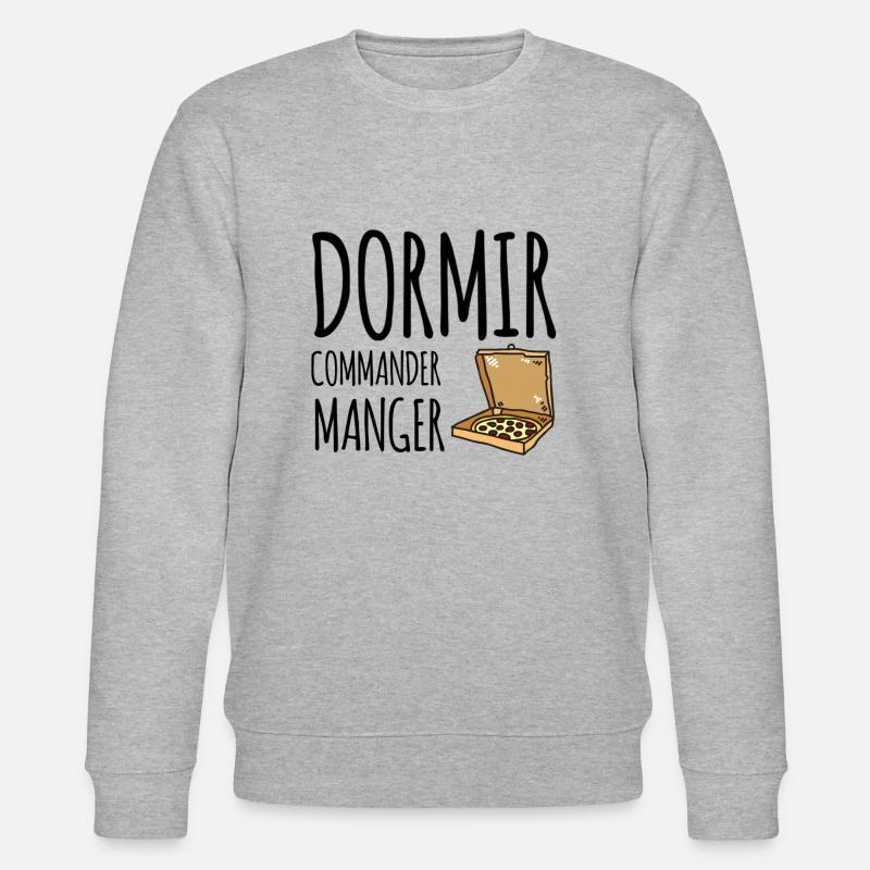 commander pizza - Sweat bio CHANGER Stanley/Stella Unisexe - gris chiné