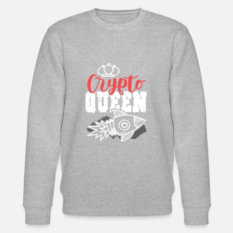 Crypto King - Stanley/Stella Unisex Bio-Sweatshirt CHANGER  - Grau meliert
