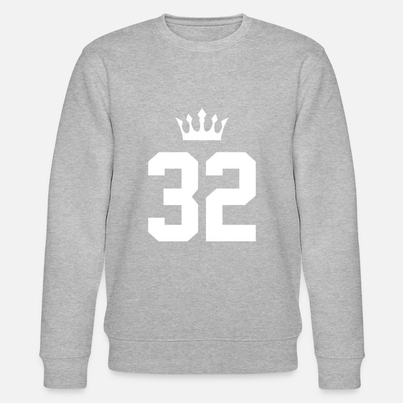 32 Zahl Krone - Stanley/Stella Unisex Bio-Sweatshirt CHANGER  - Grau meliert