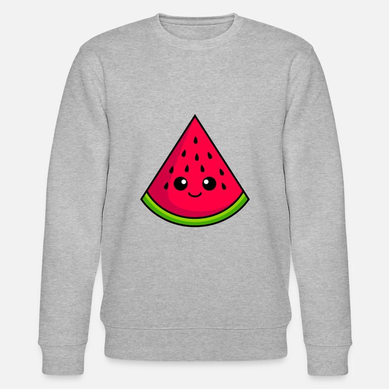 Wassermelone Comic - Stanley/Stella Unisex Bio-Sweatshirt CHANGER  - Grau meliert