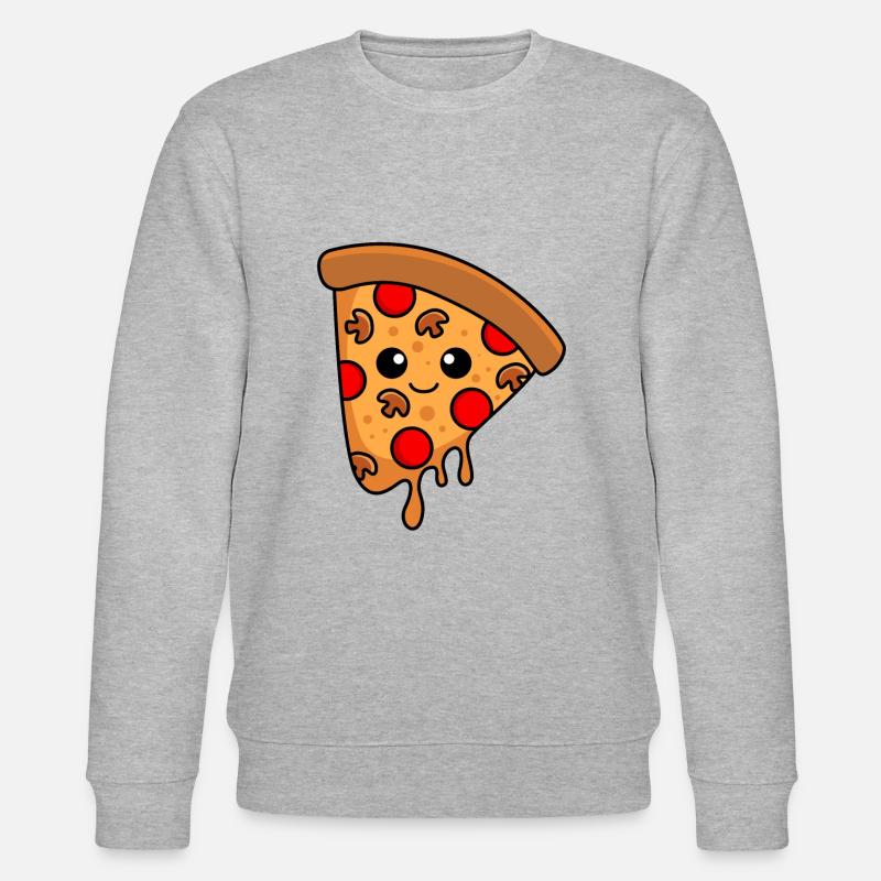 Pizza Comic - Stanley/Stella Unisex Bio-Sweatshirt CHANGER  - Grau meliert