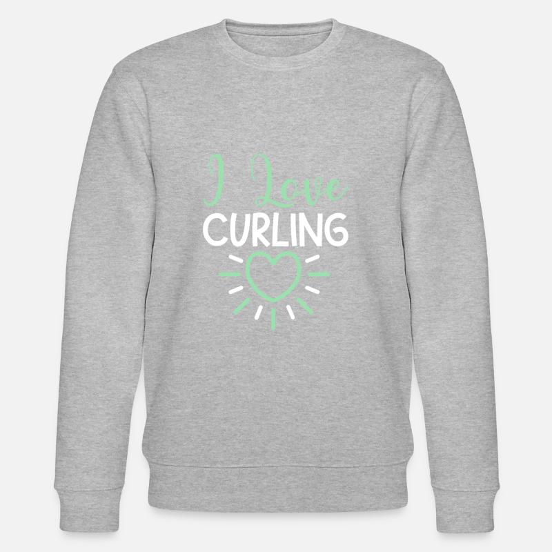 Ich liebe Curling - Stanley/Stella Unisex Bio-Sweatshirt CHANGER - Grau meliert