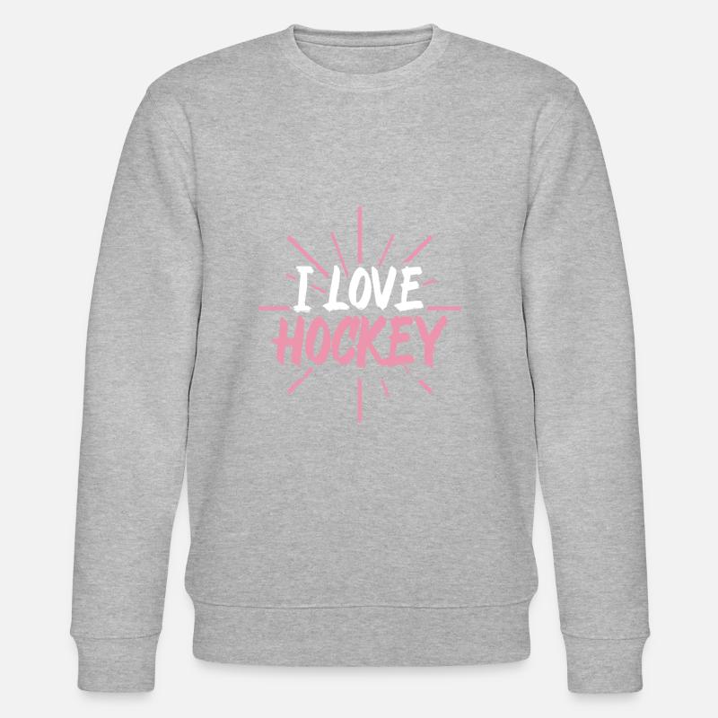 Ich liebe Hockey - Stanley/Stella Unisex Bio-Sweatshirt CHANGER  - Grau meliert