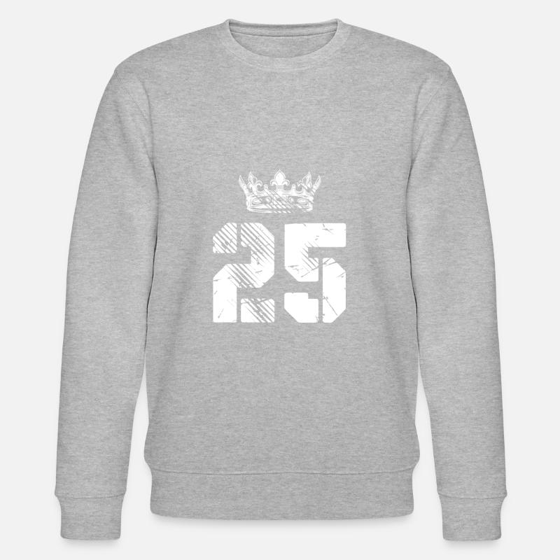 25 Zahl Krone - Stanley/Stella Unisex Bio-Sweatshirt CHANGER  - Grau meliert