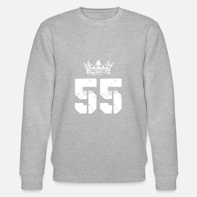55 Number crown - Stanley/Stella CHANGER Unisex Organic Sweatshirt - heather grey