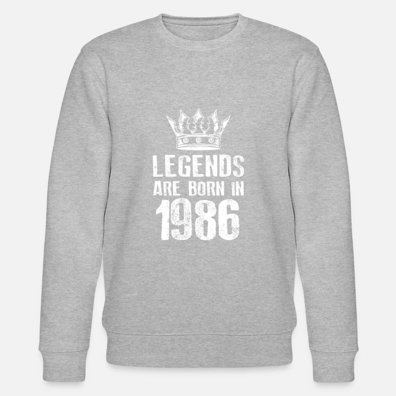 1986 legends born in - Stanley/Stella Unisex Bio-Sweatshirt CHANGER  - Grau meliert