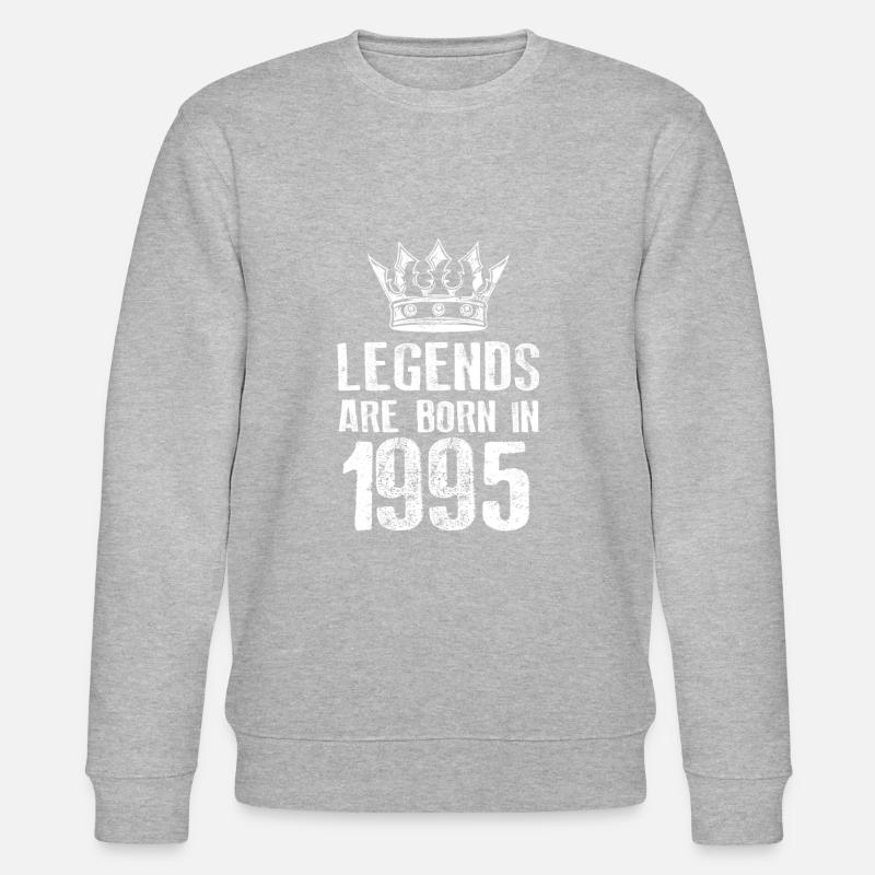 1995 légendes nées en - Sweat bio CHANGER Stanley/Stella Unisexe - gris chiné