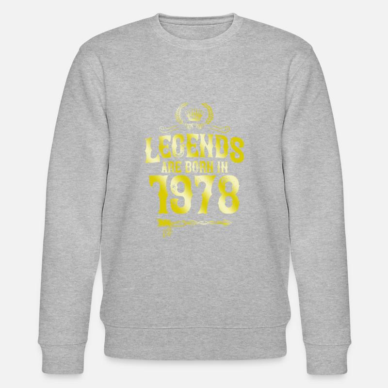 1978 legends born in - Stanley/Stella Unisex Bio-Sweatshirt CHANGER  - Grau meliert