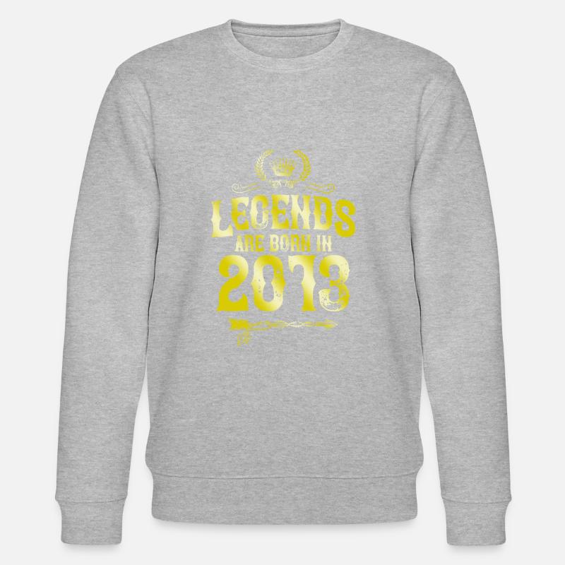 2013 legends born in - Stanley/Stella CHANGER Unisex Organic Sweatshirt - heather grey