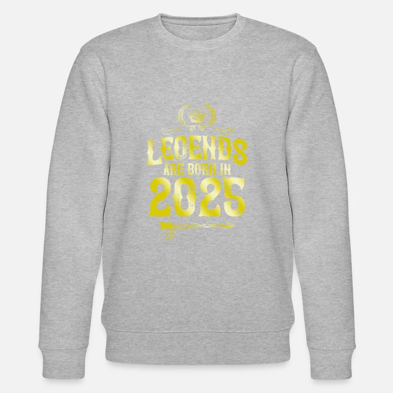 2025 legends born in - Stanley/Stella Unisex Bio-Sweatshirt CHANGER  - Grau meliert