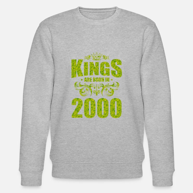 kings are born 2000 - Stanley/Stella Unisex Bio-Sweatshirt CHANGER  - Grau meliert
