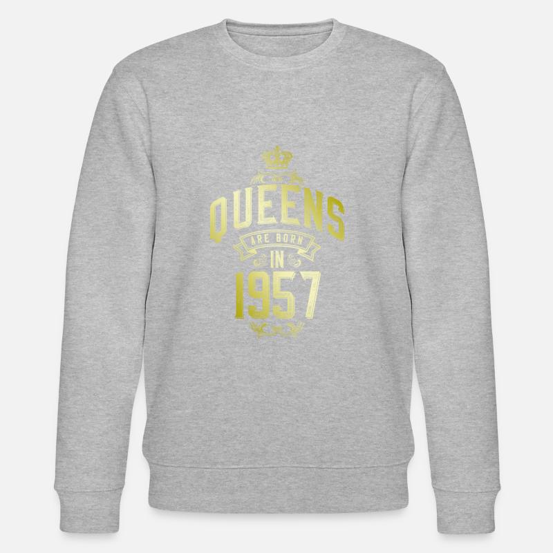 Queens nés en 1957 - Sweat bio CHANGER Stanley/Stella Unisexe - gris chiné