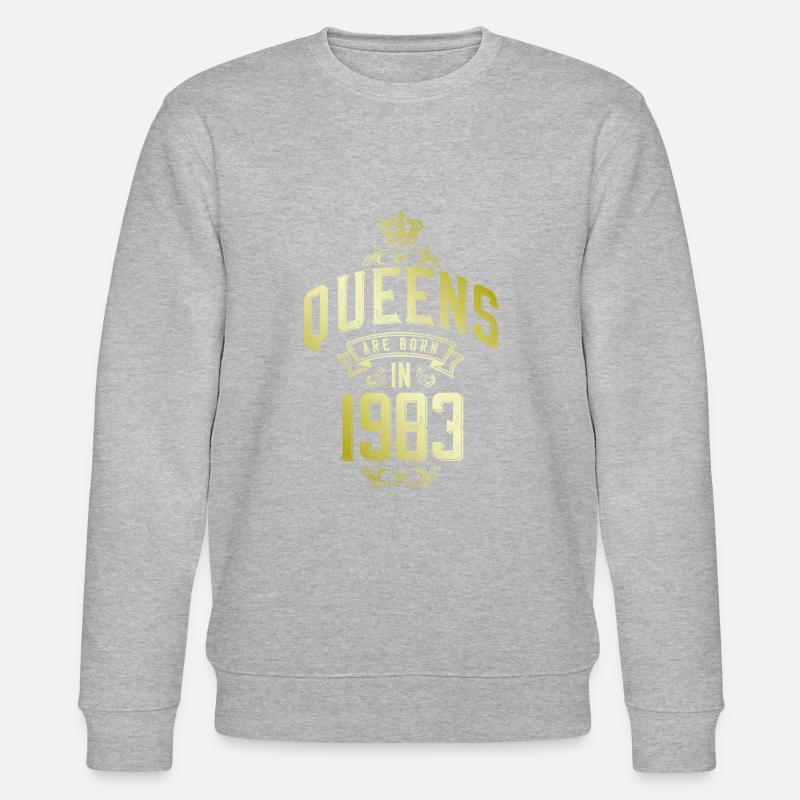 Queens nés en 1983 - Sweat bio CHANGER Stanley/Stella Unisexe - gris chiné